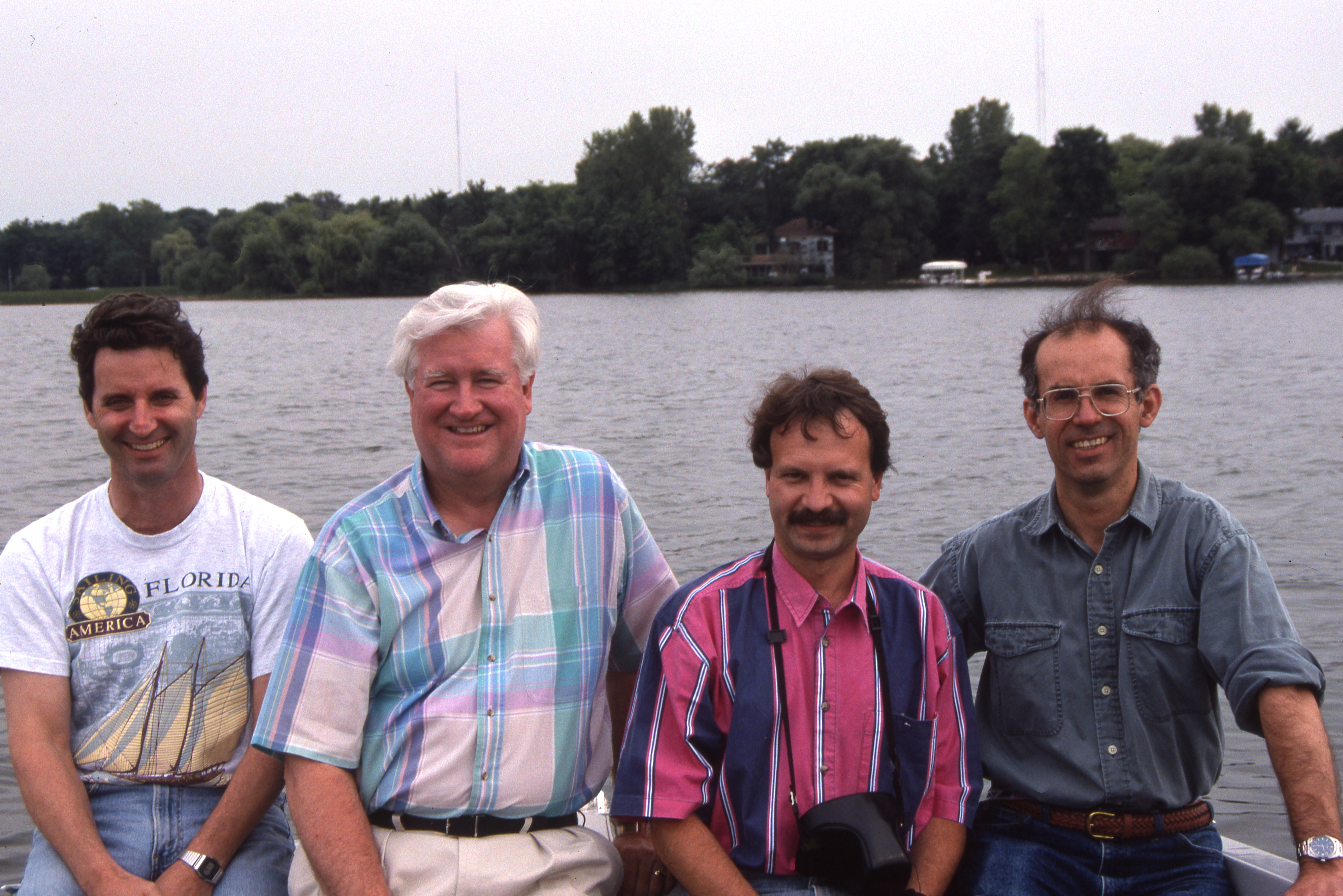 Ken Armstrong, Ron Phillips, Dave Hoffman, and Steve Molnar at Ron's home near Minneapolis